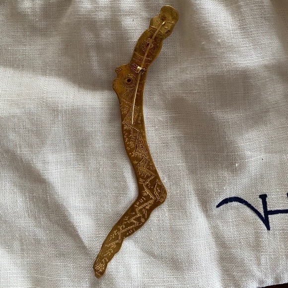 Gold Ruby Earring / pin / brooch NWOT - Picture 2 of 10